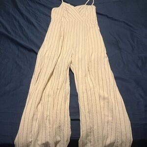 Cream Strappy Jumpsuit